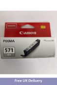 Four Canon 571 Ink Cartridge, Grey, Standard