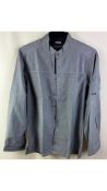Kentaur Men's Chef Service Shirt, Grey, Small