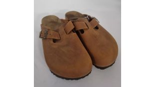 Birkenstock Boston Sandals, Cognac, Regular Width, Size EU 41. No Box