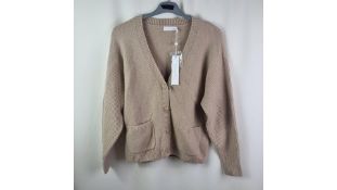 Jonathan Simkhai Womens Cardigan, Camel, Size S