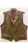 Harvey Parker Men's Waistcoat, Brown, Size 3XL