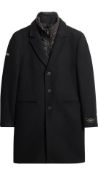 Superdry Men's 2 In 1 Wool Town Coat Jacket, Black, M