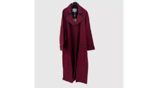 Lee Valley Men's Irish Country Flannel Robe, Red Blue Check, Size M