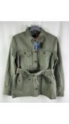 Superdry Women's Cotton Belted Safari Jacket, Green, Size S