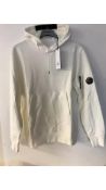 CP Company Hooded Fleece, Gauze White, Size S