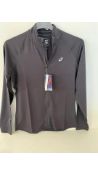 Two Asics Women's Full Zip LS Top, Grey, Size XS