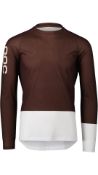 POC Men's MTB Pure Long Sleeve Jersey, Axinite Brown, Size M