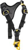 Petzl C81CAA Top Croll Chest Harness with Integrated Ventral Rope Clamp, Black and Yellow