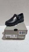 Clarks Children's Evyn Bar Leather Shoes, Black, Size UK 12/EU 30
