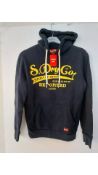 Superdry Men's Classic Spirit Hoodie, Eclipse Navy, Size S