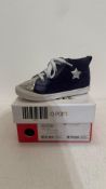 Shoo Pom Kids Kikki Star Hi Top Sneakers, Navy, Silver, Size 23 EU