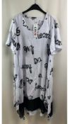 Kekoo Women's Short Sleeve Dress, Grey, Size 3 (22-24)