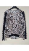 Ulli Ehrlich Sportalm Women's Leopard Print Pullover Blouse, Size 10 UK
