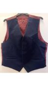 Harvey Parker Men's Waistcoat, Navy, Size 44R
