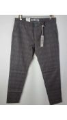 Mac Jeans Men's Lennox Trouser, Fawn Brown Check, Size W34 L32