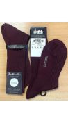 Four Pairs Pantherella Long Cotton Tailored Socks, Burgundy, Size UK 5.5-6