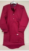 Three Somax Men's Nightshirts, Burgundy, Size S