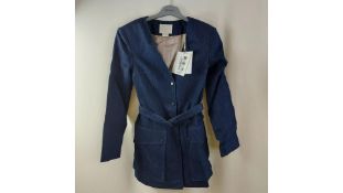 Miss Sixty Women's WJ4010 Belted Denim Jacket, Size Small