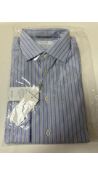 Eton Men's Shirt, Contemporary Fit, Blue Striped, Size 41/16