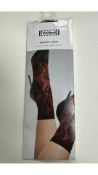 Five Wolford Doralee Socks, Skin/Black, One Size
