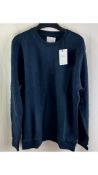 Colorful Standard Men's Crew Neck Jumper, Navy Blue, Large