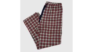 Lee Valley Women's Flannel Lounge Pants, Red & White, Size M