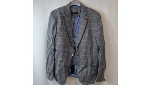 Roy Robson Men's Slim Fit Check Jacket, Size 56, 44 UK