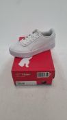 Puma Carina L Trainers, White/Silver, Size UK 3.5