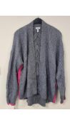 Ulli Ehrlich Sportalm Knitted Cardigan, Grey/Pink, Size 10 UK