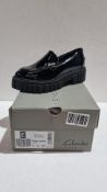 Clarks Women's Page Loafers, Black, Size UK 4