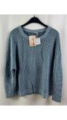 Antonella Rizza Knitted Jumper, Blue, Size 12