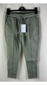 Three Pairs of Arne Women's Jersey Slim Fit Joggers, Sage, Size 10 Short