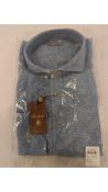 Stenstroms Men's Casaual Linen Shirt, Blue, Size Large