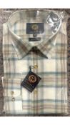 Viyella Men's Shirt, Muted Tartan, Size 17.5