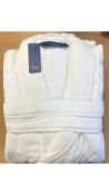 Christy Luxury Egyptian Cotton Bathrobe, White, Size L/XL