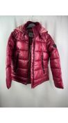 Pepe Jeans Women's Clara Puffa Coat, Red, Large