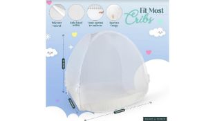 Danie & Fonst Crib Tent, Crib Canopy, Crib Tent Cover, White