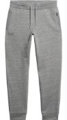 Superdry Men's Essential Logo Joggers Pants, Dark Grey Fleck Marl, Size XXL
