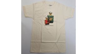 Three Bronze 56K Mens T-Shirt Fragrance Tee, Cream, Size L