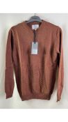 Kronstadt Men's Carlo Sweater, Brick Melange, Size S