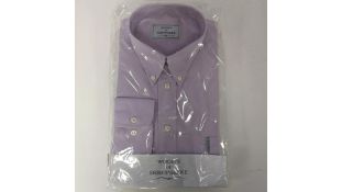 Woods of Shropshire Men's Long Sleeve Shirt, Lilac, Size M