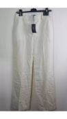 Bella Freud Cavalry Twill David Trouser, Ivory, Size 6 UK