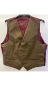 Harvey Parker Men's Waistcoat, Dark Brown, Size M