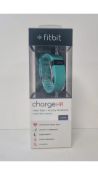 Fitbit Charge HR Activity Wristband, Aqua, Size L