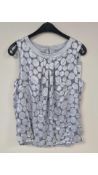 Bianca Women's Sleeveless Top, Silver, Size 12 UK