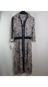 Ulli Ehrlich Sportalm Women's Leopard Print Full Zip Midi Dress, Size 10 UK