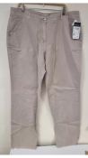 Ulla Popken Women's Vintage Look Trousers, Beige, Size UK 24