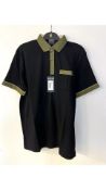 Two Gabicci Men's Jersey Polo Shirts, Black, Size M