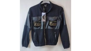 Tatu Women's Biker Style Jacket, Black Gold, Size 36, XS