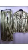 Morgan Lane Tommy Pyjama Set, Sungreen Stripe, Size P